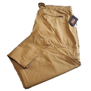 NWT Bass Outdoor Men XXL Gargoyl  Hiker Converetable Pants with Belt Zip Pockets